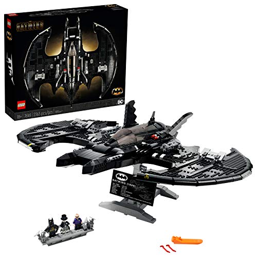 LEGO DC Batman 1989 Batwing 76161 Displayable Model with a Buildable Vehicle and Collectible Figures: Batman, The Joker – Mime Version and Lawrence The Boombox Goon, New 2021 (2,363 Pieces) - Frustration-Free Packaging