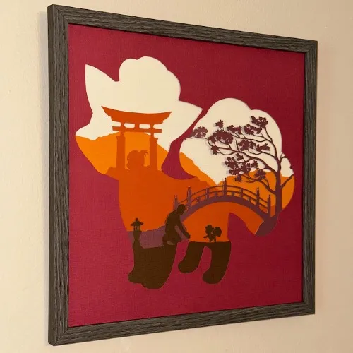 Vulpix Layerd Paper Wall Art