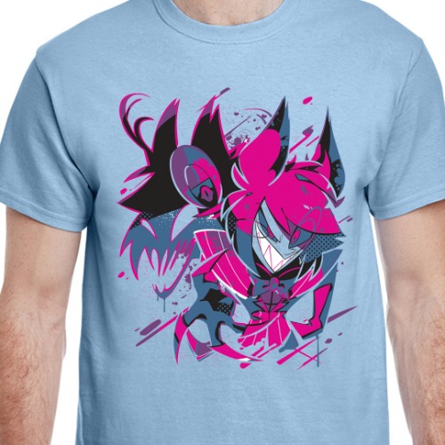 Alastor Summer Splatter - Light Blue Variant *LIMITED RUN* | Ladies Fitted Large