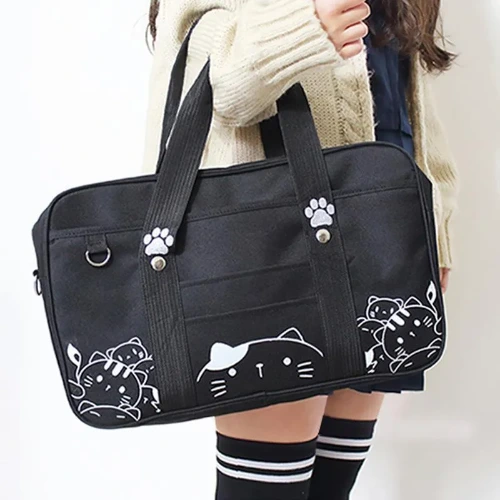 Japanese JK Cat Cartoon Uniform Crossbody Bag