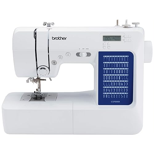Brother CS7000X Computerized Sewing and Quilting Machine, 70 Built-in Stitches, LCD Display, Wide Table, 10 Included Feet, White - CS7000X - Machine