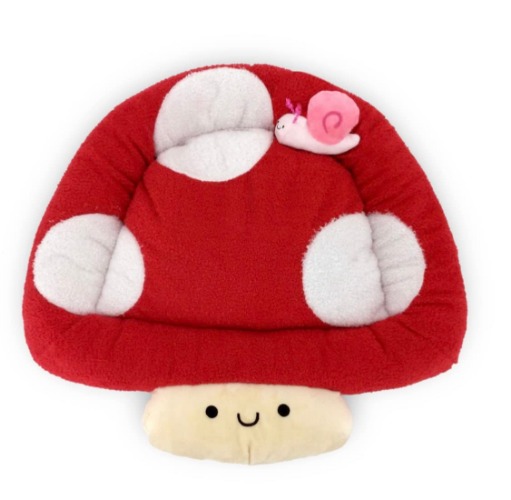 TONBO Soft Plush Small Cute and Cozy Nature Dog Cat Bed, Washer and Dryer Friendly (Mushroom) - Mushroom