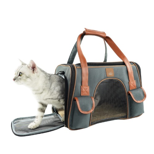 Premium Pet Carrier Airline Approved Soft Sided for Cats and Dogs Portable Cozy Travel Pet Bag, Car Seat Safe Carrier (Medium, Deep Grey-1) - Medium (Pack of 1) Deep Grey-1