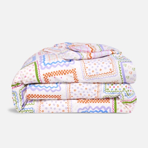 Classic Percale Duvet Cover | King/Cali King / Garden Patchwork