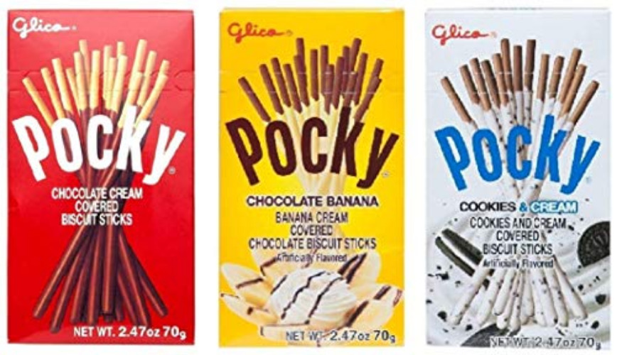 3 Variety Pack Pocky Stick - Chocolate Cream - Chocolate Banana - Cookies & Cream - 70g Each (3 x 70 g)