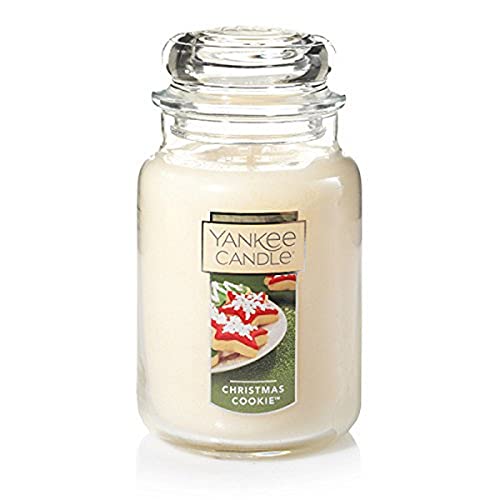 Yankee Candle Christmas Cookie Scented, Classic 22oz Large Jar Single Wick Candle, Over 110 Hours of Burn Time - Christmas Cookie - Classic Large Jar