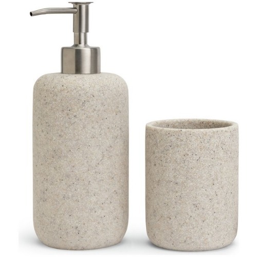 Buy Habitat Faux Sandstone 2 Piece Bathroom Set - Natural | Bathroom accessory sets | Argos
