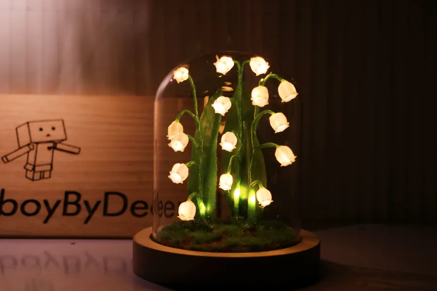 Original Lily Of The Valley Lamp/Beautiful Blessing/Original Night Light/Natural Beauty/Fairy Lamp/Original Handmade Lamp