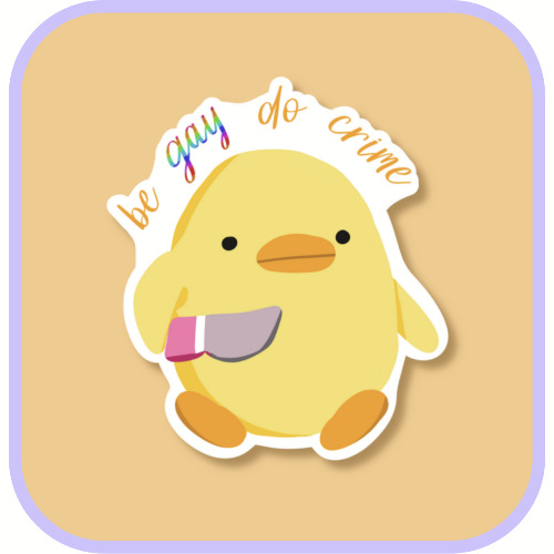 be gay do crime sticker