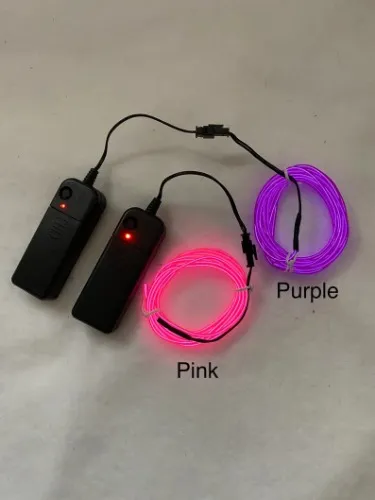 Purple EL Wire Light Pack for Fursuit Eyes