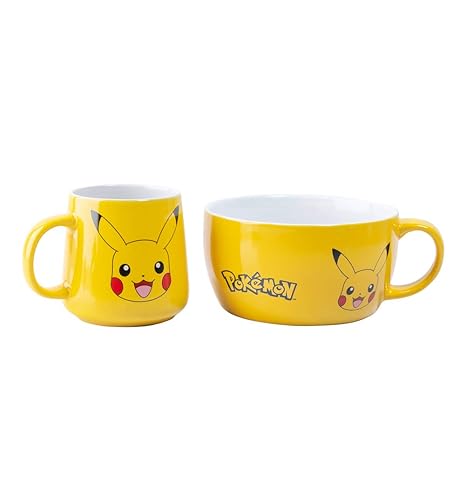 Pokémon Pikachu Mug & Bowl Breakfast Set - 2 Count (Pack of 1) - Multicolour