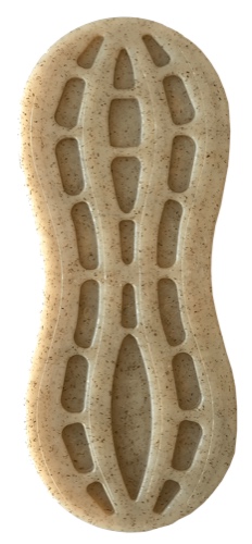 SP Peanut Ultra Durable Nylon Dog Chew Toy for Aggressive Chewers - Brown - Peanut Nylon Toy - Brown