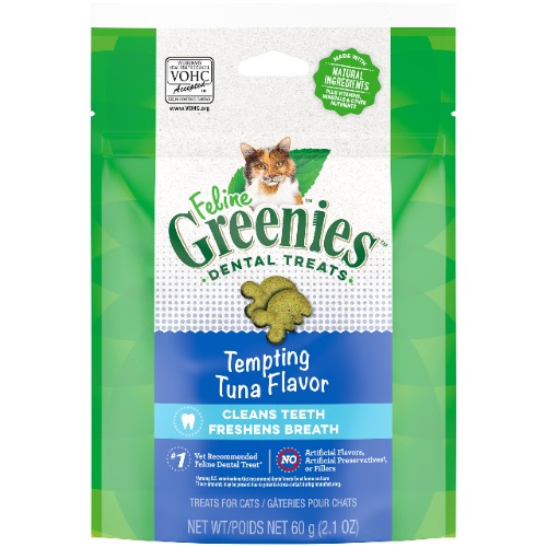 Greenies Feline Dental Cat Treat Tuna Flavour 60G Bag, One Size