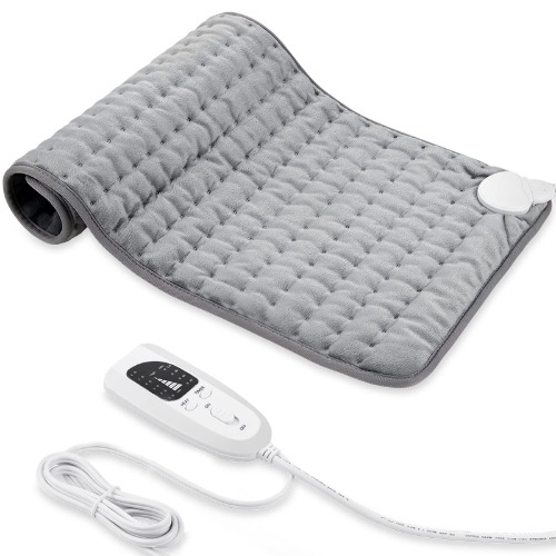 Heating Pad, Electric Heat Pad for Back Pain and Cramps Relief - Electric Fast Heat Pad with 6 Heat Settings -Auto Shut Off- Machine Washable 12" x 24"