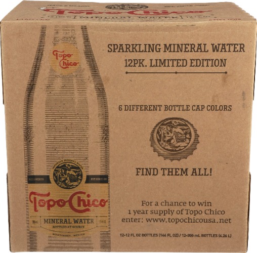 (Topo Chico, Water Mineral Carbonated, 12 Fl Oz(Pack of 12) - 