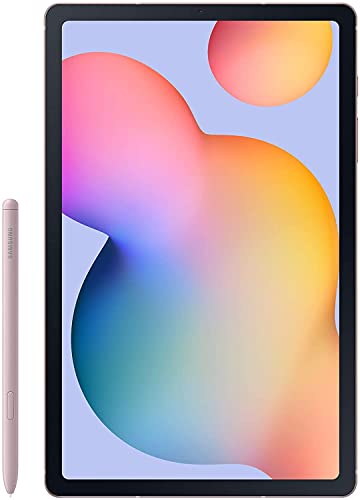 SAMSUNG Galaxy Tab S6 Lite 10.4" 64GB Android Tablet, LCD Screen, S Pen Included, Slim Metal Design, AKG Dual Speakers, 8MP Rear Camera, Long Lasting Battery, US Version, 2022, Chiffon Rose - 64GB - Chiffon Rose
