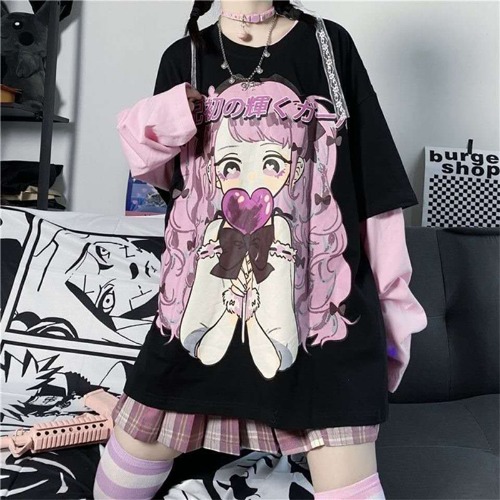 5.85US $ 32% OFF|Emo Anime Long Sleeve Kawaii Hoodie Clothes Spring Autumn Hip Hop Japanese Female Loose Harajuku Women Sweatshirts E Girl|Hoodies & Sweatshirts|   - AliExpress