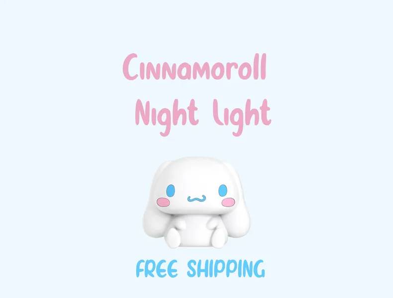 Sanrio Cinnamonroll Night Light Decoration Cute Gift Night Moon Light Cinnamonroll Kuromi Moon Decoration Light Glowing Light