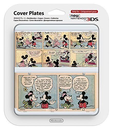 Nintendo 3DS Kisekae Faceplate Cover Plates No.075 Mickey and Minnie NEW
