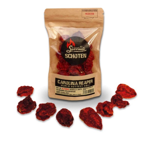 Scovillas Carolina Reaper Schoten, getrocknet, 20g - 