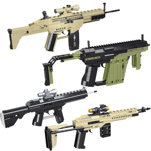 17.19US $ 50% OFF|Military Series Desert Eagle Pistol Mk14 Rifle Gun Model Building Blocks Can Shoot Bullet Vector Guns Bricks Toys For Boy Adult - Blocks - AliExpress