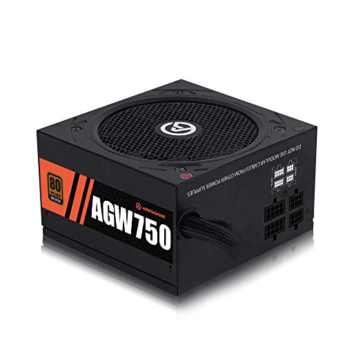 Power Supply 750W 80+ Bronze Certified PSU, Semi Modular, ATX Power Supply (ARESGAME, AGW750) - AGW550