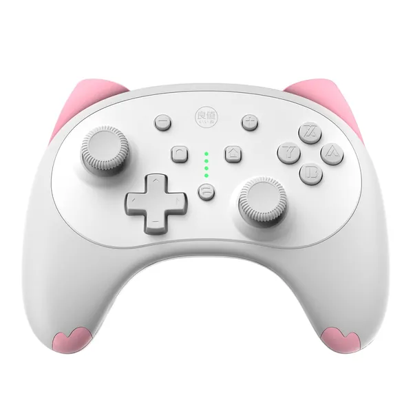 IINE Wireless Controller for Nintendo Switch/Switch Lite/Switch Oled/ PC Remote Switch Cat Controller Gamepad Joypad for Nintendo Switch Pro Controller Supports Turbo, Dual Vibration, Gyro Axis Switch Controller pink - 