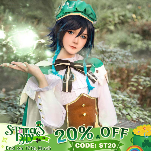 【St. Patrick's Day 20% OFF CODE:ST20 ON www.sanymucos.com】【48H To Ship】Game Genshin Impact Cosplay Barbatos/Venti Cosplay Costume - S