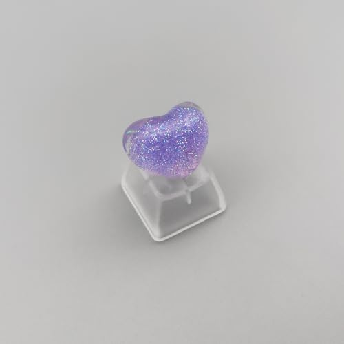 Heart Keycap OEM Backlit Keycap for Mechanical Keyboard MX Switch (Purple) - Purple