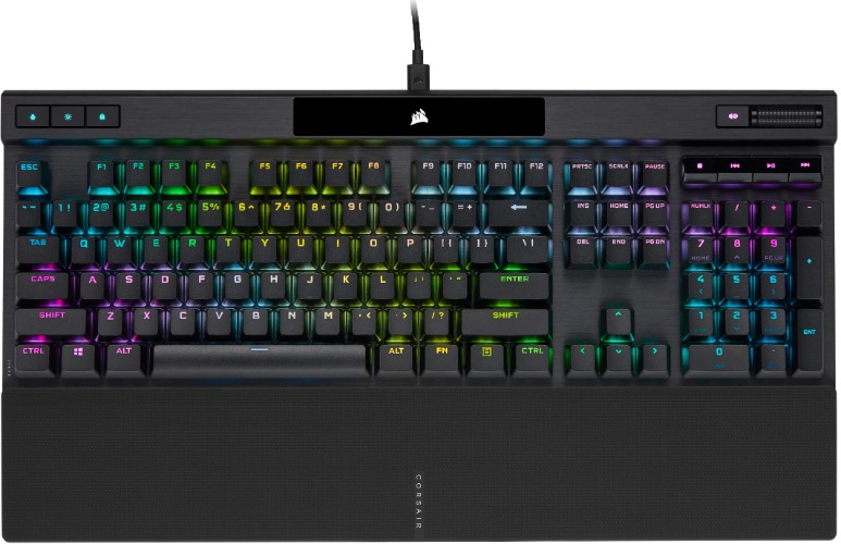 CORSAIR K70 RGB PRO Wired Mechanical Gaming Keyboard (CHERRY MX RGB Red Switches: Linear and Fast, 8,000Hz Hyper-Polling, PBT DOUBLE-SHOT PRO Keycaps, Soft-Touch Palm Rest) QWERTY, NA - Black / Cherry MX Blue $249.00