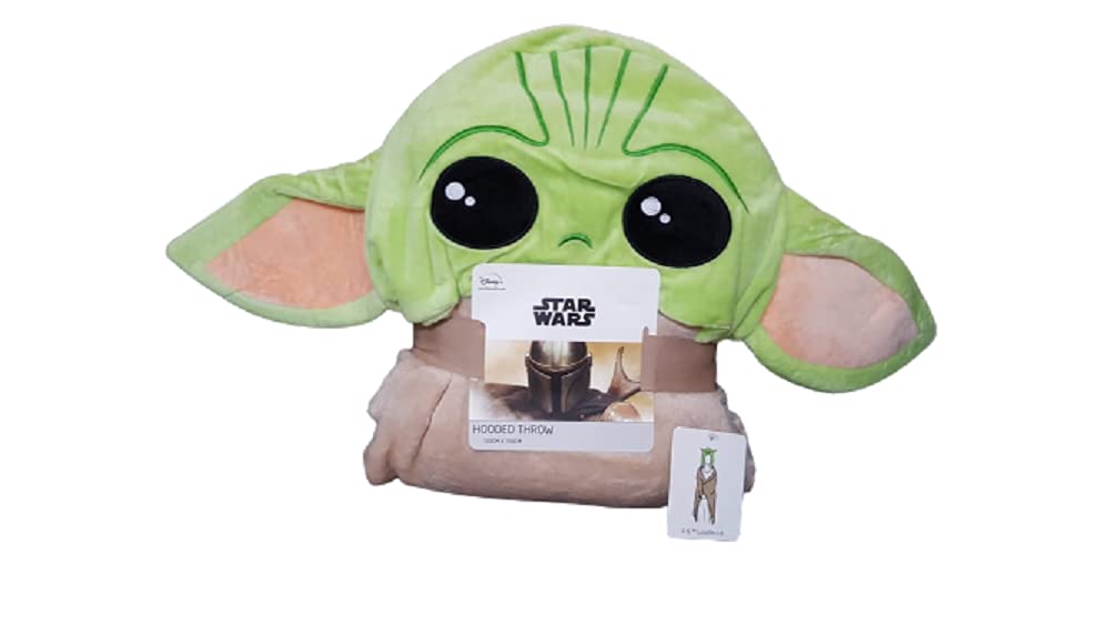 Primark Limited Licensed Disney Star Wars The Mandalorian Baby Yoda Fleece Blanket Throw Hooded Cosy Wrap GIFT NEW
