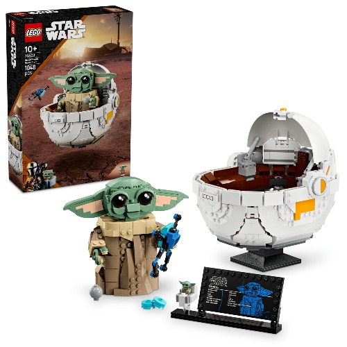 LEGO Star Wars Grogu with Hover Pram, Construction Toy for 10+ Year Old Boys & Girls, Collectible Character Figure Building Set for The Mandalorian Fans, Buildable Kids Toy for Room Display 75403