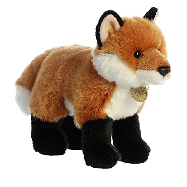 Aurora® Adorable Miyoni® Fox Stuffed Animal - Lifelike Detail - Cherished Companionship - Brown 10 Inches