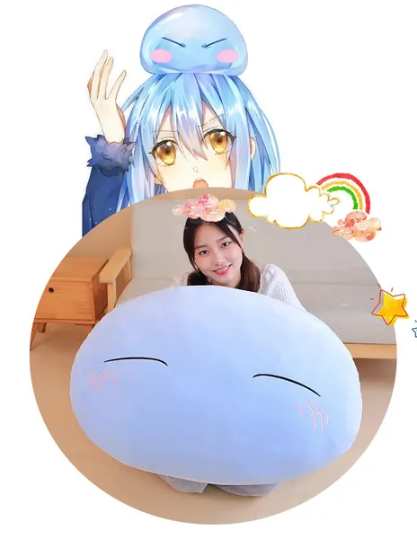 Douzeur 17.6 in Rimuru Tempest Plush Toys Anime That Time I Got Reincarnated As A Slime Rimuru Tempest Pillow for Children Baby Model Number - 