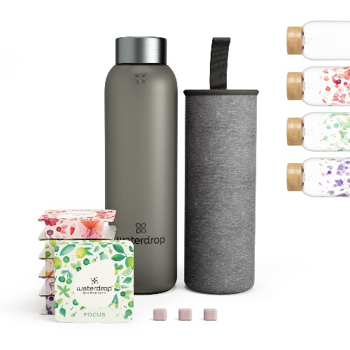 Set with stainless Steel Bottle & 18 Microdrinks