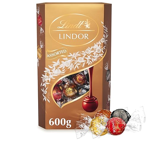 Lindt LINDOR Assorted Chocolate Truffles Box - 600g