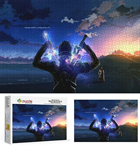 Puzzles 2000 Teile für Erwachsene, Puzzle Anime Sword Art Online, Klassische Puzzle Teenager Puzzle Schwierig Lustige Kreative DIY-Spielzeuggeschenke für Mädchen Und Jungen, Familienspiele 100X70cm