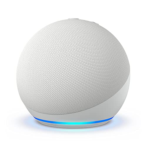 Echo Dot (5th generation, 2022 release) | Big vibrant sound Wi-Fi and Bluetooth smart speaker with Alexa | Glacier White - Glacier White - Device Only