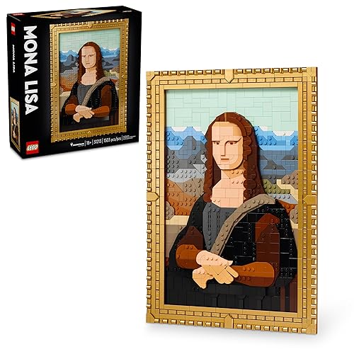LEGO Art Mona Lisa Building Set - Leonardo da Vinci Wall Display, Ages 18+ - DIY Crafts for Men, Women - Great for Puzzle and Art Lovers - Birthday Gift Idea - Includes Detachable Frame - 31213