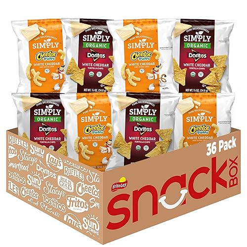 Simply, Doritos & Cheetos Mix Variety Pack, 0.875 Ounce (Pack of 36) - Simply Doritos & Simply Cheetos - 36 Count (Pack of 1)