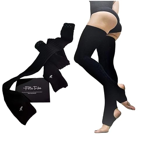 High Thigh Leg Warmers for Women - Long, Thick Socks for Women - Ideal for Ballet, High Socks with Superior Comfort - Large - Black
