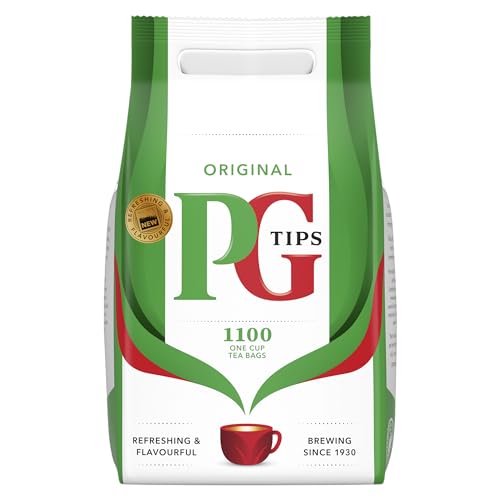 PG Tips One Cup Square Teabags, 1100 count (Pack of1)