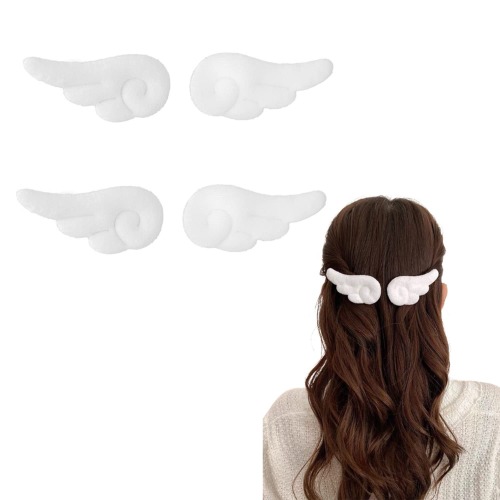RICISUNG Angel Wings Bangs Pin [2 Pairs] Hairpin Hair Clip, Use Wings, Bangs Clip, Fashion Hair Pieces, Girls, Cute Women's