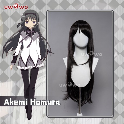 【Pre-sale】Uwowo Anime Puella Magi Madoka Magica Akemi Homura Cosplay Wig Long Black Hair | Default Title