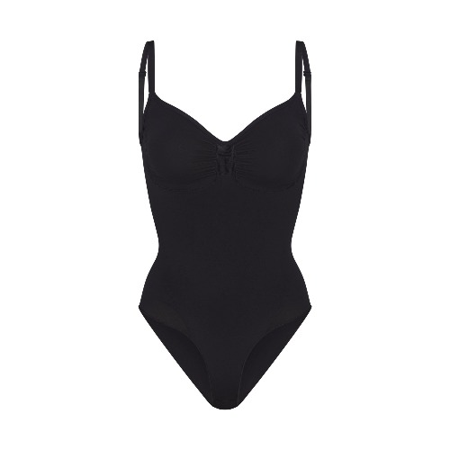 SEAMLESS SCULPT BRIEF BODYSUIT | ONYX | XXS