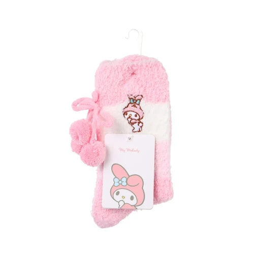 Medias afelpadas antiderrpantes con pompones sanrio my melody -  Sanrio