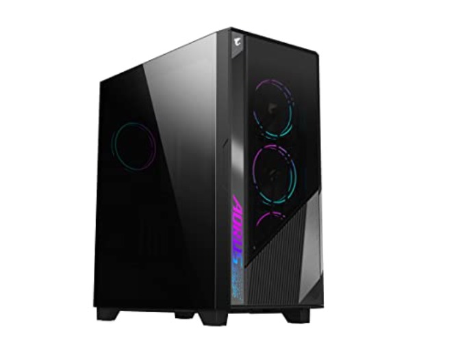 GIGABYTE AORUS C500 Glass - Black Mid Tower PC Gaming Case, Tempered Glass, USB Type-C, 4X ARBG Fans Included (GB-AC500G ST) - GB-AC500G ST