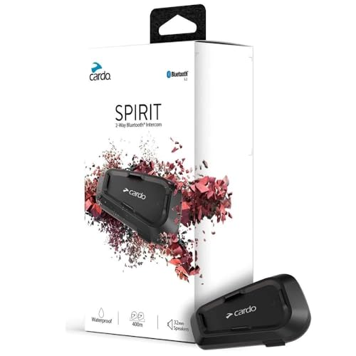 Cardo Systems Spirit Motorcycle Bluetooth Communication Headset - Black, Single Pack - Spirit - Single