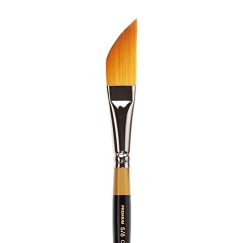 KINGART Premium Original Gold 9800-3/4 Dagger Striper Series Artist Brush, Golden Taklon Synthetic Hair, Short Handle, for Acrylic, Watercolor, Oil and Gouache Painting, Size 3/4" - 3/4