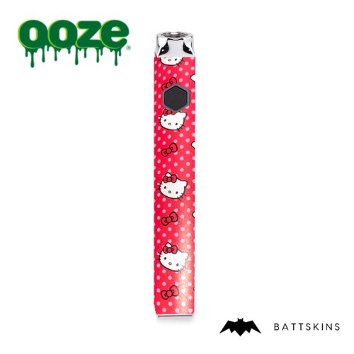 OOZE QUAD Flex Temp Battery RED HELLO KITTY SKINS | Pink Hello Kitty